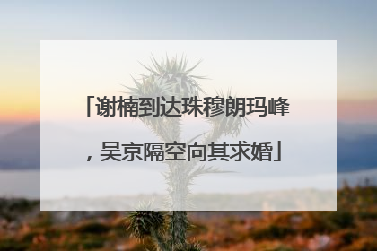 谢楠到达珠穆朗玛峰，吴京隔空向其求婚