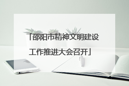 邵阳市精神文明建设工作推进大会召开