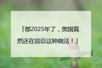 都2025年了，美国竟然还在容忍这种做法！