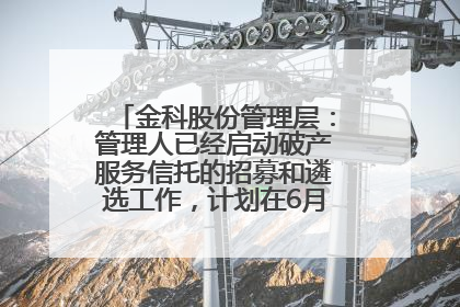 金科股份管理层：管理人已经启动破产服务信托的招募和遴选工作，计划在6月初召开评审会