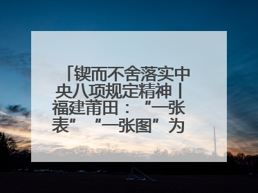 锲而不舍落实中央八项规定精神丨福建莆田：“一张表”“一张图”为基层减轻“数字负担”