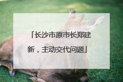 长沙市原市长郑建新，主动交代问题