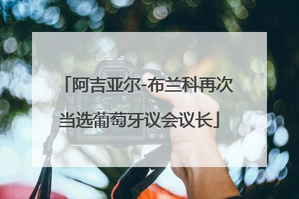 阿吉亚尔-布兰科再次当选葡萄牙议会议长