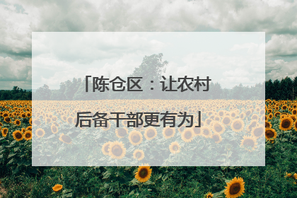 陈仓区：让农村后备干部更有为