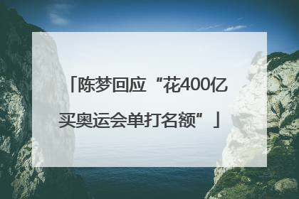 陈梦回应“花400亿买奥运会单打名额”