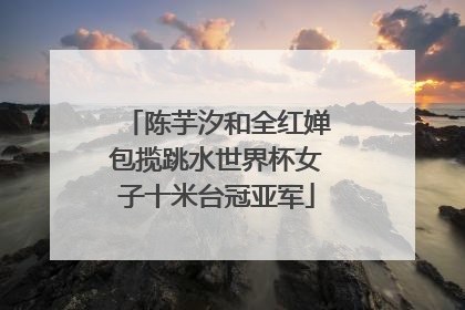 陈芋汐和全红婵包揽跳水世界杯女子十米台冠亚军