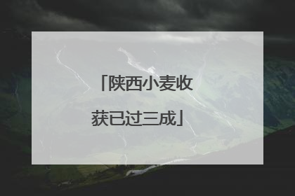 陕西小麦收获已过三成