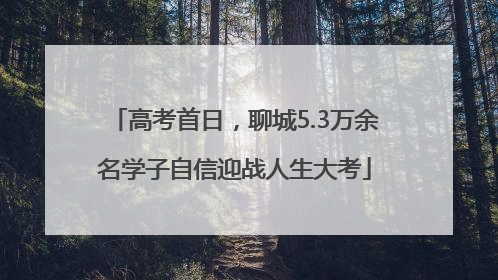 高考首日，聊城5.3万余名学子自信迎战人生大考
