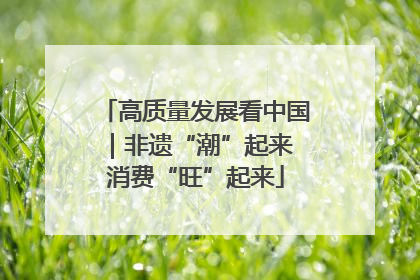 高质量发展看中国｜非遗“潮”起来 消费“旺”起来