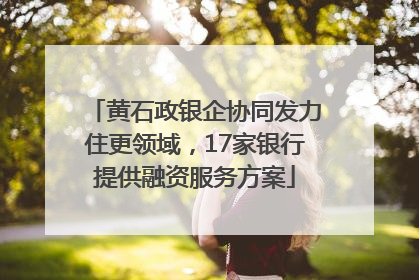黄石政银企协同发力住更领域，17家银行提供融资服务方案