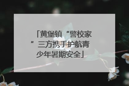 黄堡镇“警校家”三方携手护航青少年暑期安全