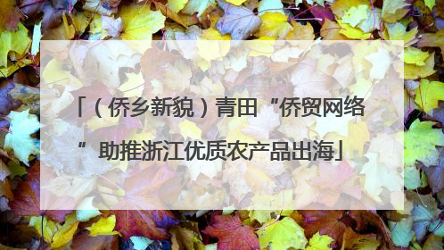 （侨乡新貌）青田“侨贸网络”助推浙江优质农产品出海