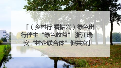 （乡村行·看振兴）绿色出行催生“绿色收益” 浙江瑞安“村企联合体”促共富