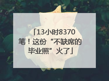 13小时8370笔！这份“不缺席的毕业照”火了
