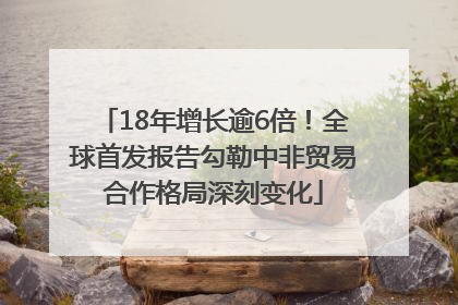 18年增长逾6倍!全球首发报告勾勒中非贸易合作格局深刻变化