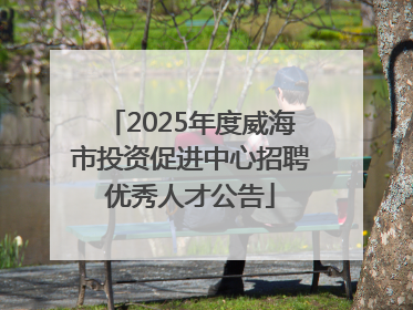 2025年度威海市投资促进中心招聘优秀人才公告