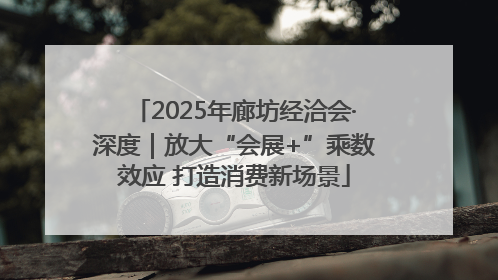 2025年廊坊经洽会·深度｜放大“会展+”乘数效应 打造消费新场景