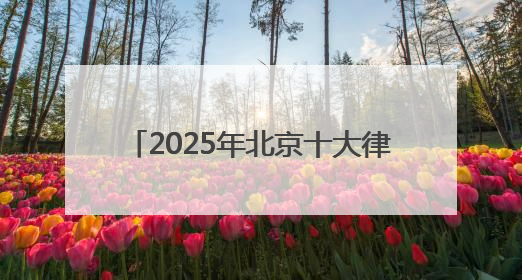2025年北京十大律师事务所前10榜单