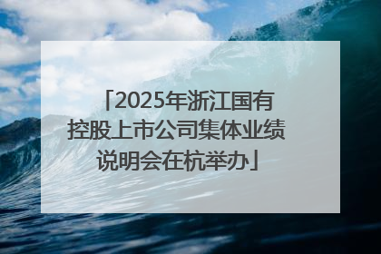 2025年浙江国有控股上市公司集体业绩说明会在杭举办