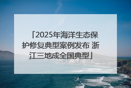 2025年海洋生态保护修复典型案例发布 浙江三地成全国典型