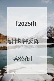 2025山海计划评委阵容公布