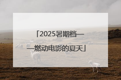 2025暑期档——燃动电影的夏天